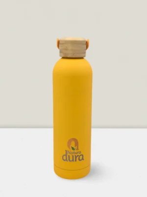 Sustainable Bamboo Lid Detail - Natura Water Bottle