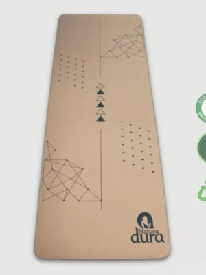 Best non-toxic cork yoga mat by NaturaDura, featuring a slip-resistant surface and FSC-certified sustainable materials, ideal for yoga practit