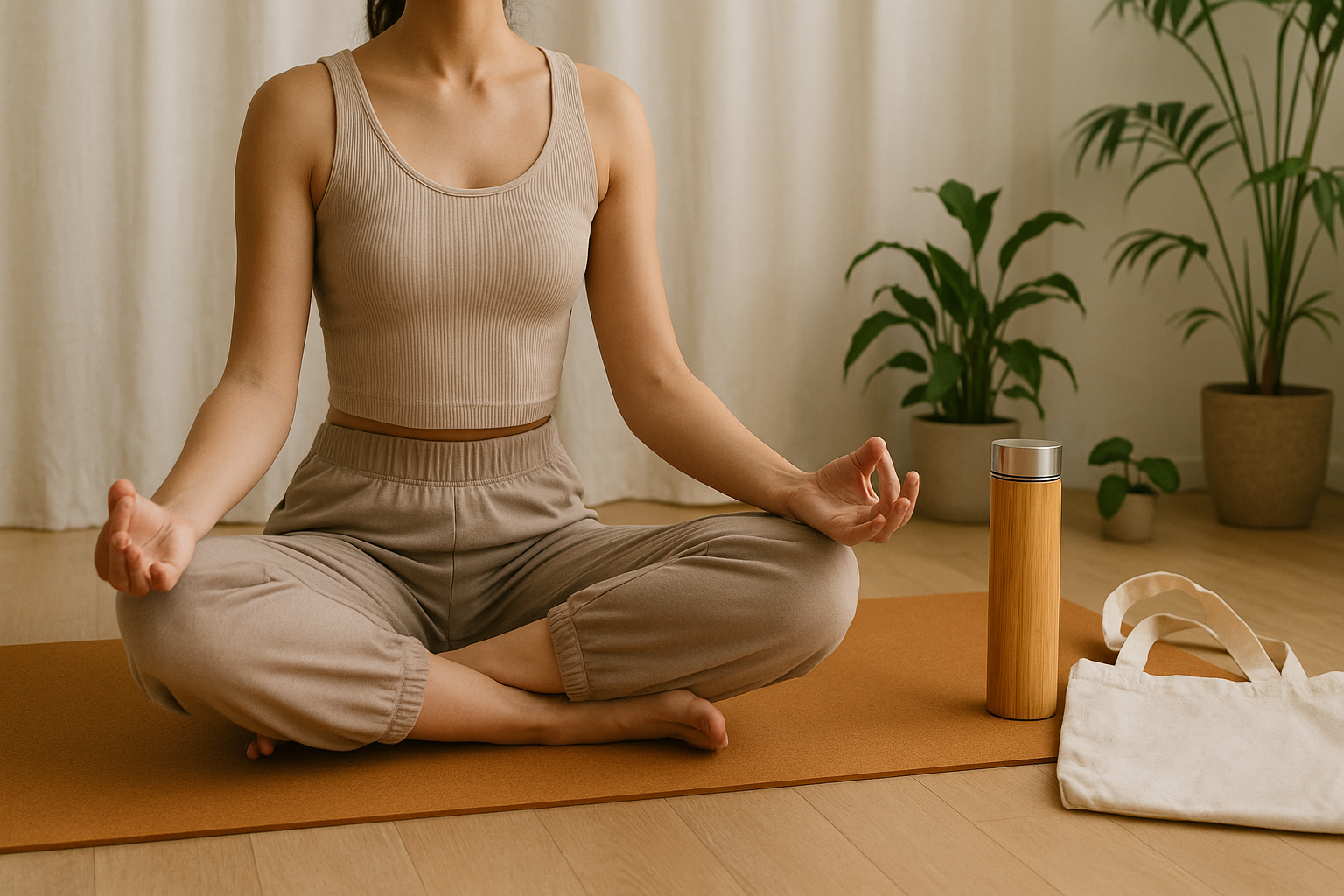 Sustainable cork yoga mat Canada eco-friendly yoga gear Natura Dura