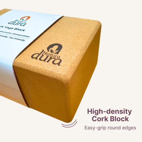 NaturaDura Natural Cork Yoga Block - Image 3