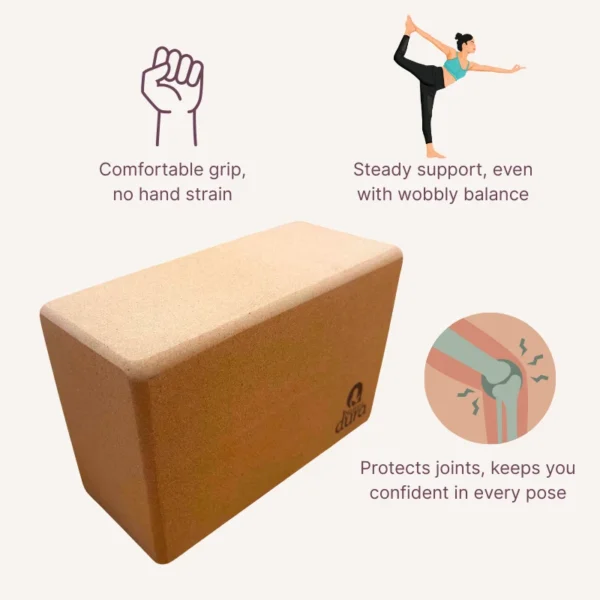 NaturaDura Natural Cork Yoga Block - Image 2