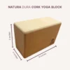 NaturaDura Natural Cork Yoga Block