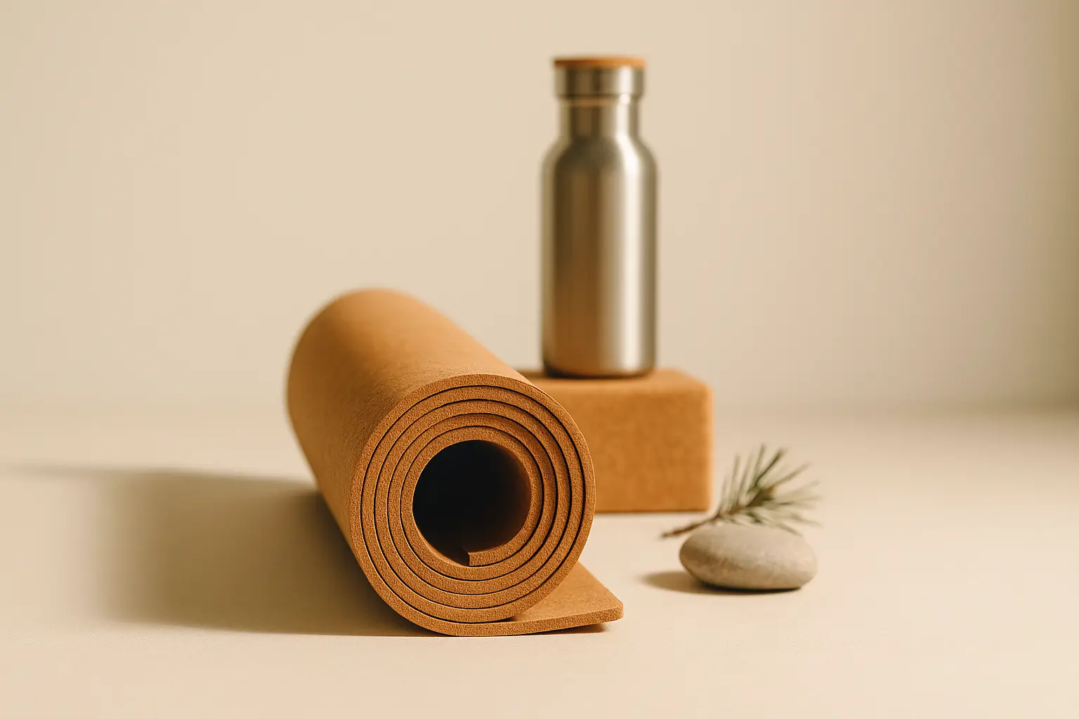 Minimalist still life on a clean off-white background